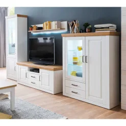 Wohnen Wohnwände<Anbauwand Set im Country Style - Samula (vierteilig)