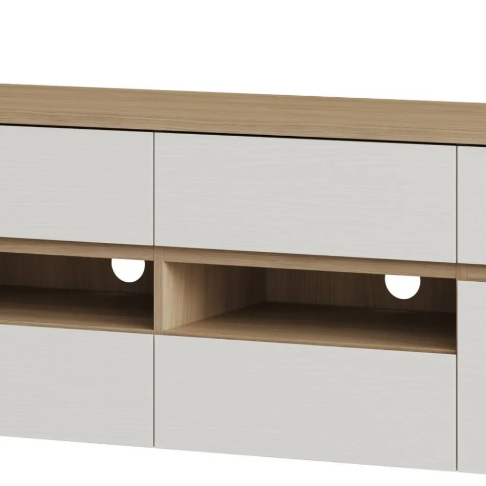 Wohnen Wohnwände<Anbauwand-Möbelset in Weiß - Ovidio (dreiteilig)