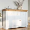 Wohnen Sideboards<Anrichte in Weiß und Kiefer Natur - Saluts