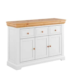 Wohnen Sideboards<Anrichte in Weiß und Kiefer Natur - Saluts