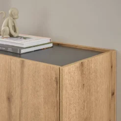 Wohnen Sideboards<Anrichte in Wildeiche Optik und Anthrazit - Colomania