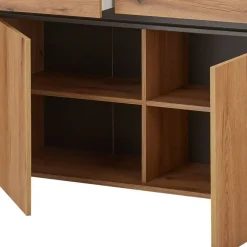 Wohnen Sideboards<Anrichte in Wildeiche Optik und Anthrazit - Colomania