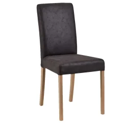 Wohnen Stühle<Anthrazit Polsterstühle aus Microfaser - Daricca (2er Set)
