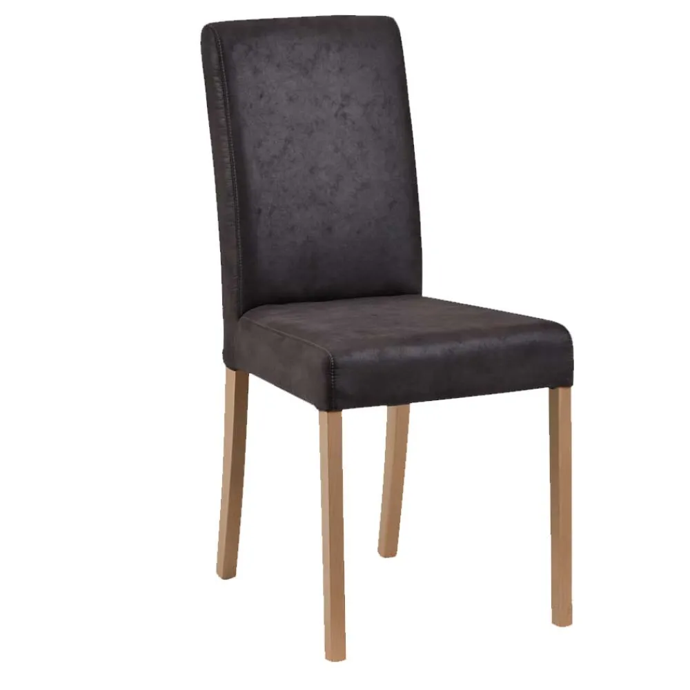 Wohnen Stühle<Anthrazit Polsterstühle aus Microfaser - Daricca (2er Set)