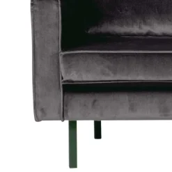 Wohnen Sofas<Anthrazitfarbene Samt Recamiere Ertrego mit Armlehne links