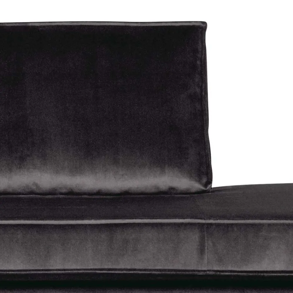 Wohnen Sofas<Anthrazitfarbene Samt Recamiere Ertrego mit Armlehne links