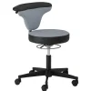 Wohnen Hocker<Arbeitshocker mit Lehne in Grau Schwarz - Camcupa