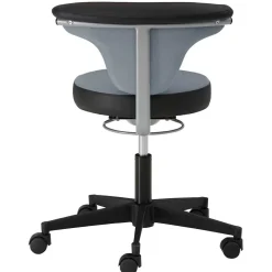 Wohnen Hocker<Arbeitshocker mit Lehne in Grau Schwarz - Camcupa