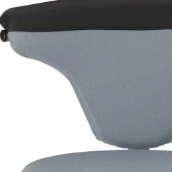 Wohnen Hocker<Arbeitshocker mit Lehne in Grau Schwarz - Camcupa