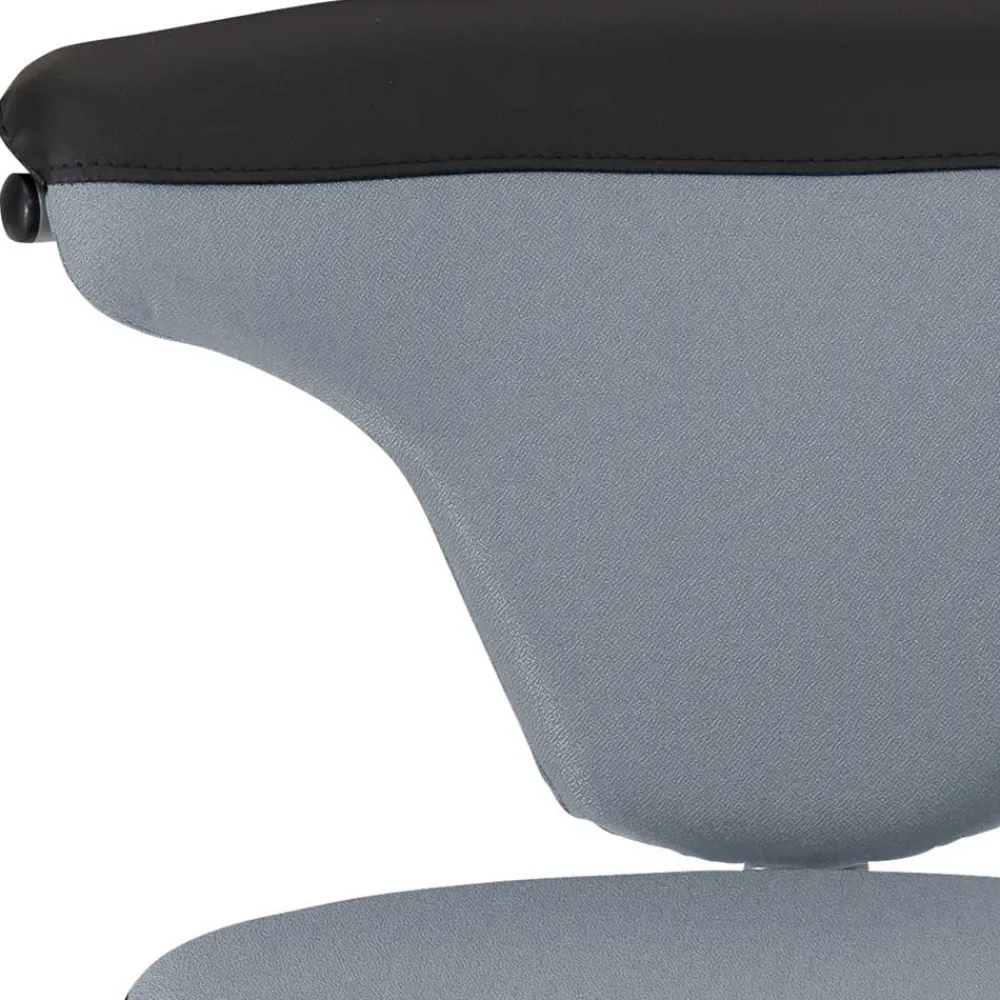 Wohnen Hocker<Arbeitshocker mit Lehne in Grau Schwarz - Camcupa