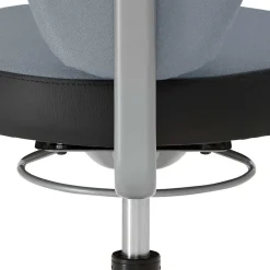 Wohnen Hocker<Arbeitshocker mit Lehne in Grau Schwarz - Camcupa