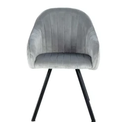 Wohnen Stühle<Armlehenstühle in Silber Grau - Ashento (2er Set)