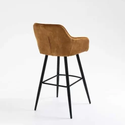 Wohnen Hocker<Armlehnen Barstühle in Ocker & Schwarz - Andim (2er Set)