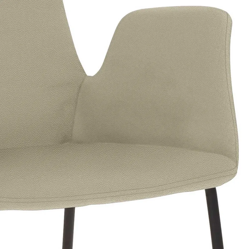 Wohnen Hocker<Armlehnen Barstuhl in Taupe & Schwarz - Paigton