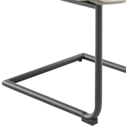 Wohnen Sessel<Armlehnen-Freischwingerstuhl in Creme - Clebertus (2er Set)