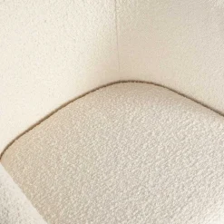Wohnen Stühle<Armlehnenstuhl aus Boucle Stoff in Offwhite - Choco (2er Set)