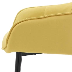 Wohnen Stühle<Armlehnenstuhl in Gelb Leinenstoff - Campiona
