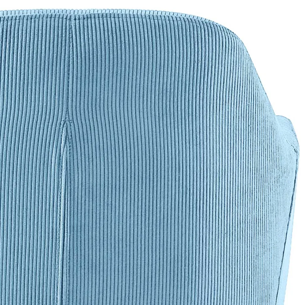 Wohnen Stühle<Armlehnenstuhl mit Cord in Hellblau - Vacca (2er Set)