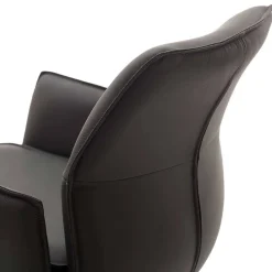 Wohnen Hocker<Armlehnen-Tresenstühle aus Echtleder - Delamaro (2er Set)