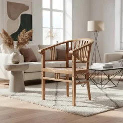 Wohnen Stühle<Armlehnstuhl Mangato aus Teak Recyclingholz