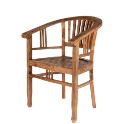 Wohnen Stühle<Armlehnstuhl Mangato aus Teak Recyclingholz