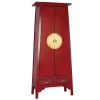 Wohnen Vitrinen<Asia Design Schrank in Rot Massivholz - Iscian