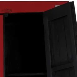 Wohnen Vitrinen<Asia Design Schrank in Rot Massivholz - Iscian