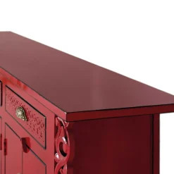Wohnen Sideboards<Asia Design Sideboard aus Massivholz in Rot - Iscian