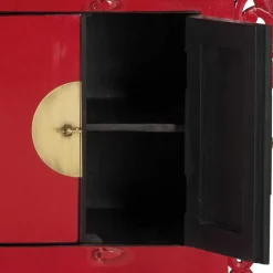 Wohnen Sideboards<Asia Design Sideboard aus Massivholz in Rot - Iscian