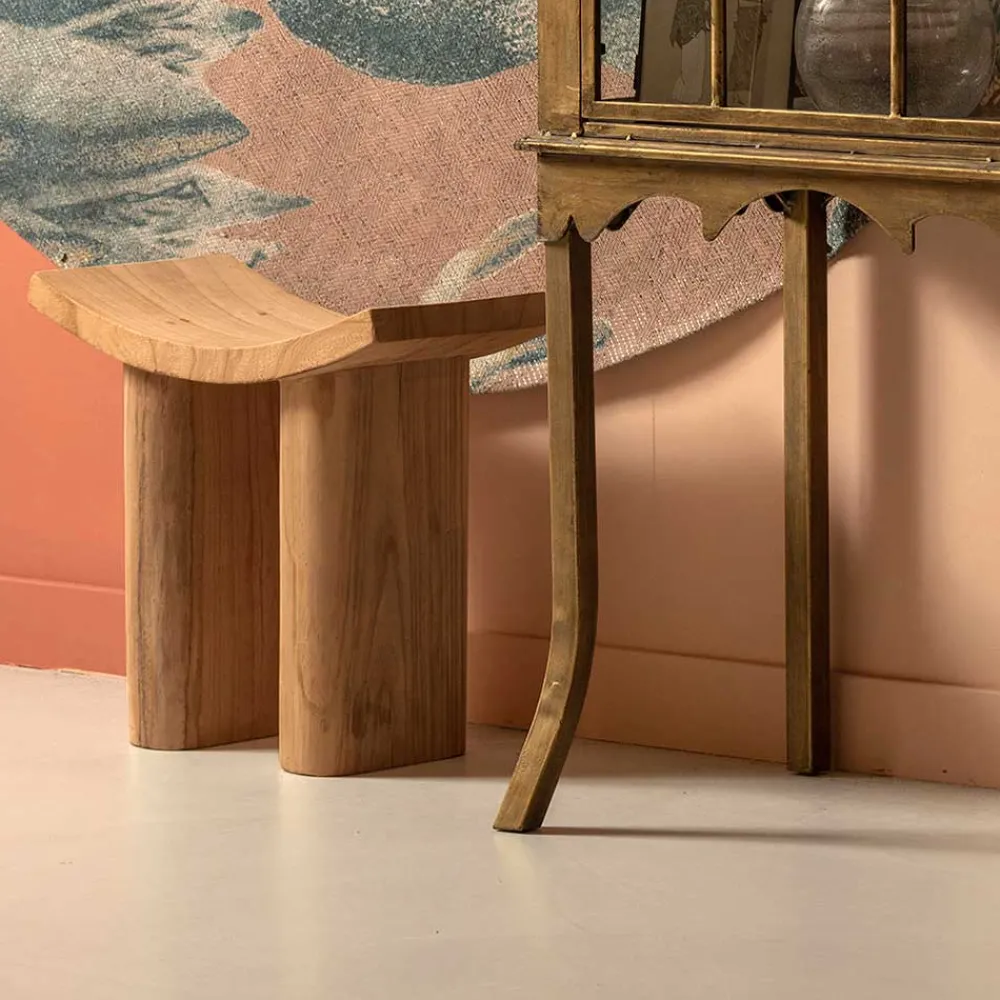 Wohnen Hocker<Asiatischer Hocker aus Paulownia massiv - Dualko
