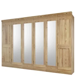 Wohnen Kleiderschränke|Schränke<Asteiche Kleiderschrank 6-türig mit 4 Spiegeln - Zamron