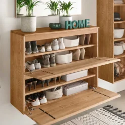 Wohnen Schränke<Asteiche Schuhschrank für die Wandmontage - Sotunes