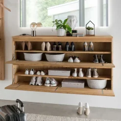 Wohnen Schränke<Asteiche Schuhschrank für die Wandmontage - Sotunes