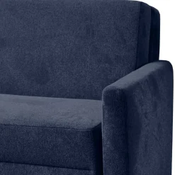 Wohnen Sofas<Ausklappbare Bettcouch in Blau Stoff - Jeen