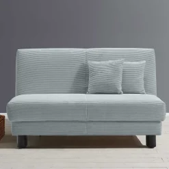 Wohnen Sofas<Ausklappbares Sofa aus Cord in Hellblau - Rachel