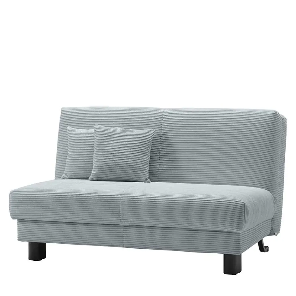 Wohnen Sofas<Ausklappbares Sofa aus Cord in Hellblau - Rachel