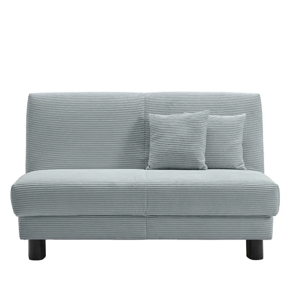 Wohnen Sofas<Ausklappbares Sofa aus Cord in Hellblau - Rachel