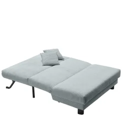 Wohnen Sofas<Ausklappbares Sofa aus Cord in Hellblau - Rachel