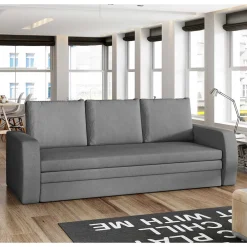Wohnen Sofas<Ausklappbares Sofa in Grau Samt - Lodeves