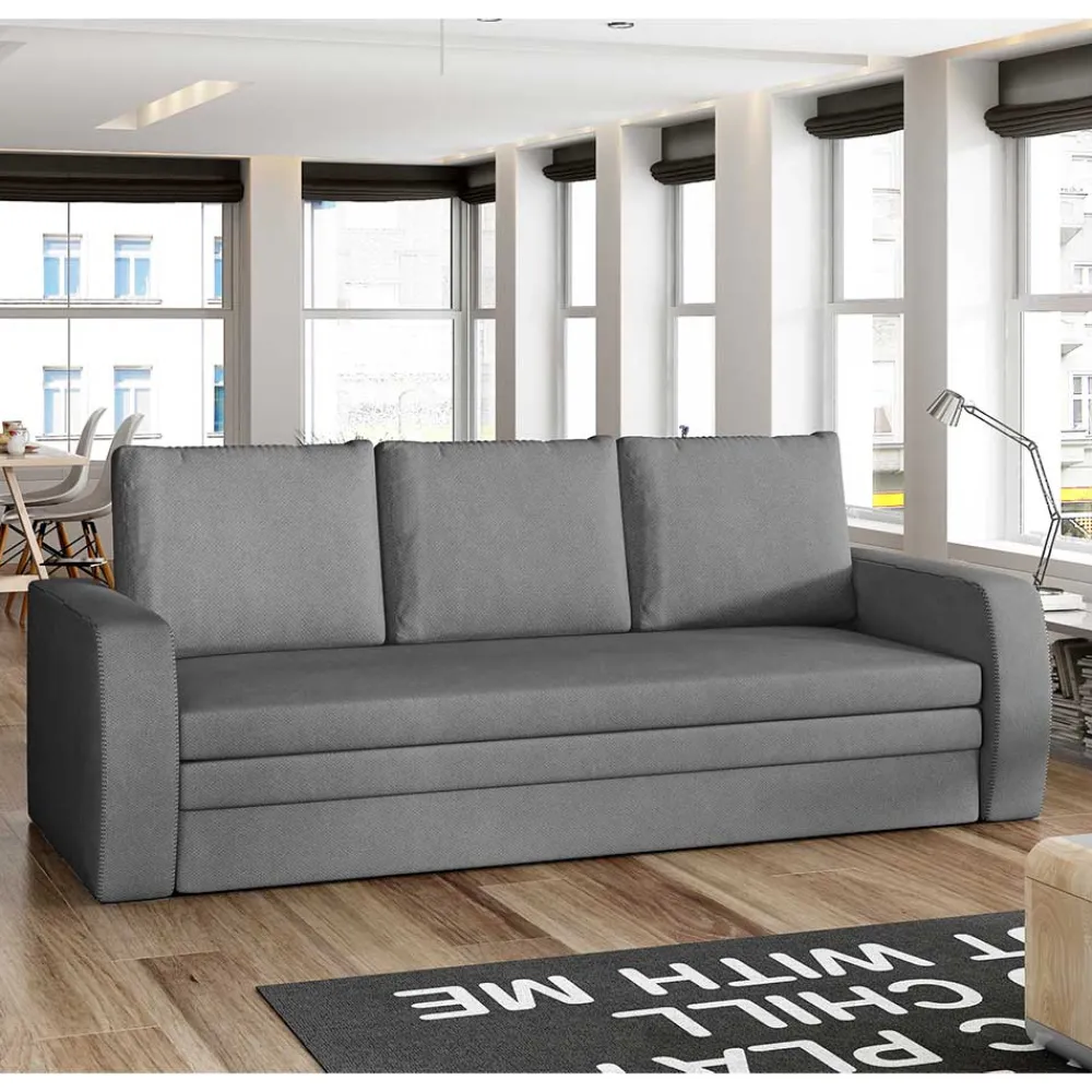 Wohnen Sofas<Ausklappbares Sofa in Grau Samt - Lodeves