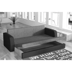 Wohnen Sofas<Ausklappbares Sofa in Grau Samt - Lodeves