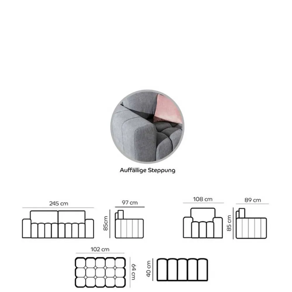 Wohnen Sofas<Ausklappbares Sofa in Grün Samt - Olenka