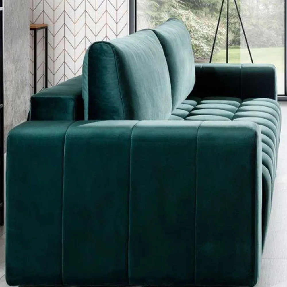 Wohnen Sofas<Ausklappbares Sofa in Grün Samt - Olenka