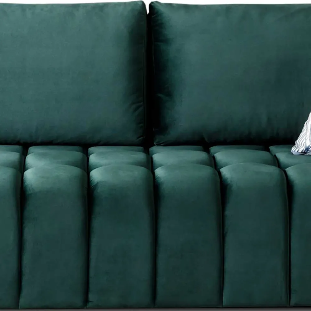 Wohnen Sofas<Ausklappbares Sofa in Grün Samt - Olenka