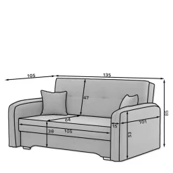 Wohnen Betten|Sofas<Ausklappbares Sofa mit Bonell Federkern - Franatico