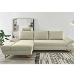 Wohnen Betten|Sofas<Ausziehbare Eckcouch mit Schlaffunktion - Baonga