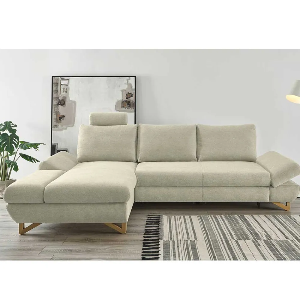 Wohnen Betten|Sofas<Ausziehbare Eckcouch mit Schlaffunktion - Baonga
