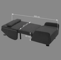 Wohnen Sessel|Sofas<Ausziehbarer Ohrensessel mit Bettfunktion - Actina