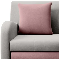 Wohnen Sofas<Ausziehcouch in Hellgrau und Rosenholz - Kedany