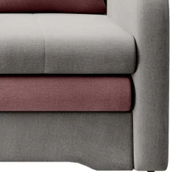 Wohnen Sofas<Ausziehcouch in Hellgrau und Rosenholz - Kedany